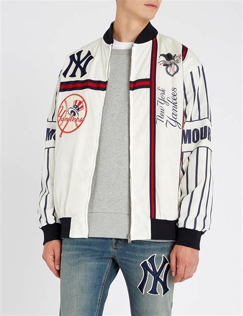 new york yankees gucci jacket|gucci yankees slip on.